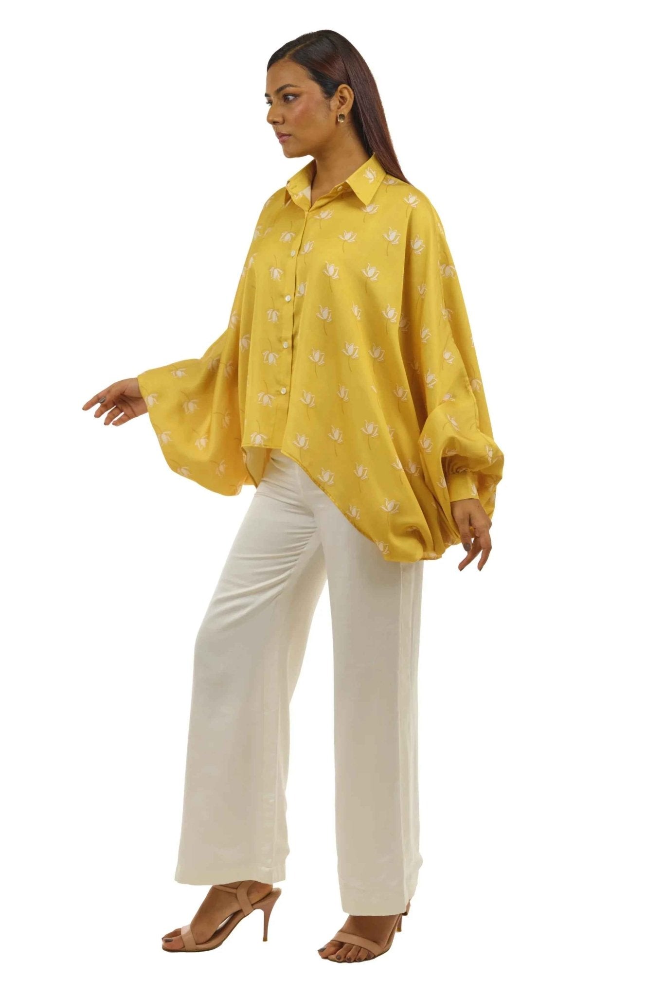 Mango Yellow & White Co - ord Set – Stylish Office Wear & Casual